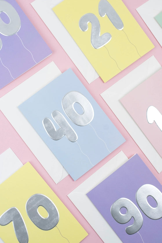 70th Birthday Balloons Card