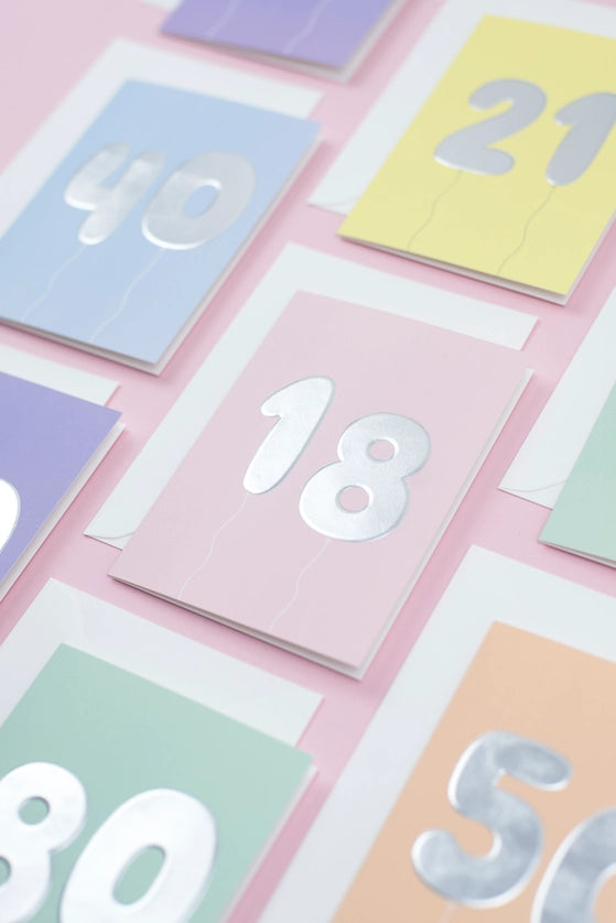 40th Birthday Balloons Card