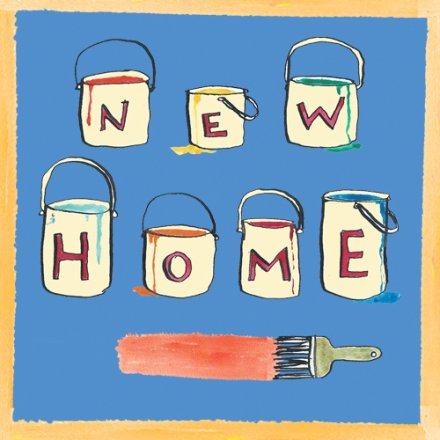 New Home Paint Pot & Brush Card