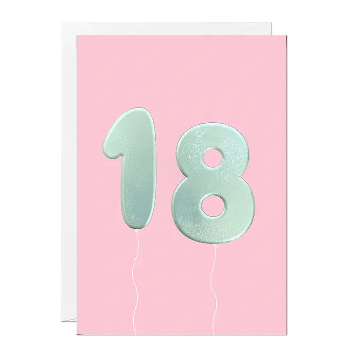 18th Birthday Balloons Card