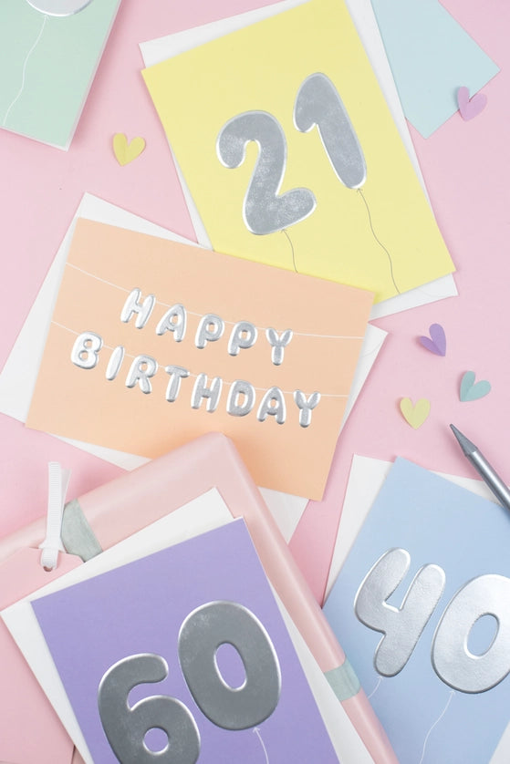 60th Birthday Balloons Card