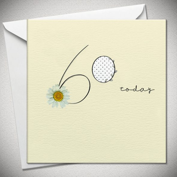 60th Birthday Buttercup Card