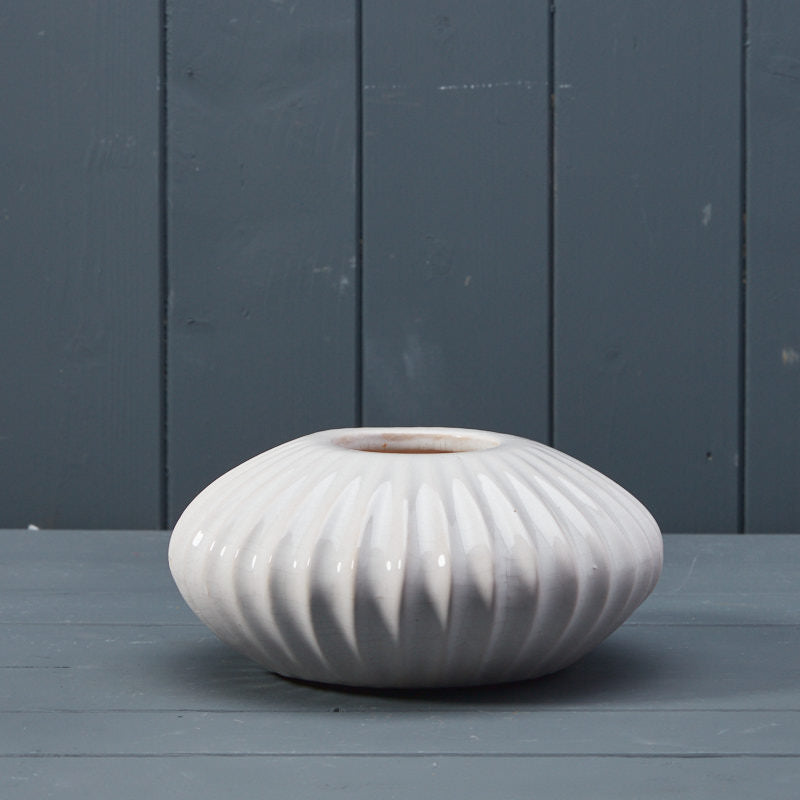 White Ceramic Pot 19cm