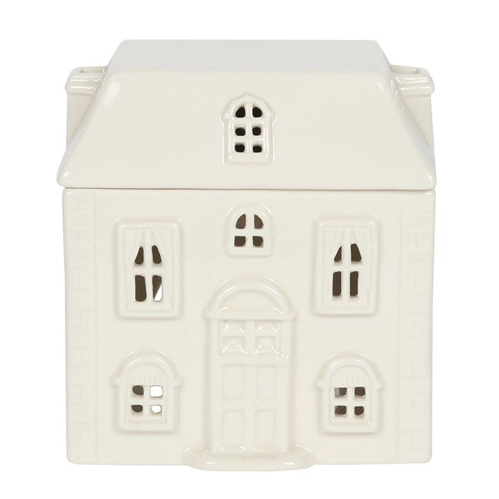 White Ceramic House Wax Burner