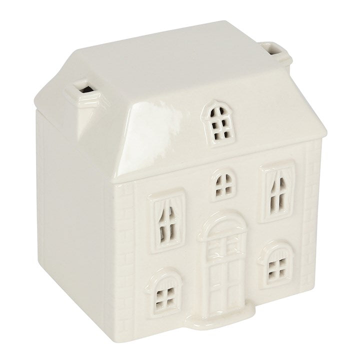 White Ceramic House Wax Burner