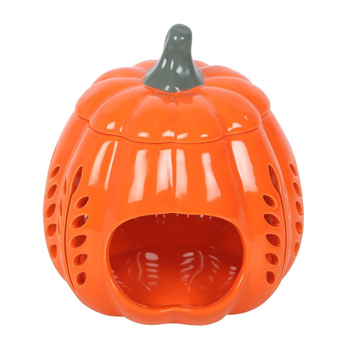 Orange Leaf Cut Out Pumpkin Wax Burner