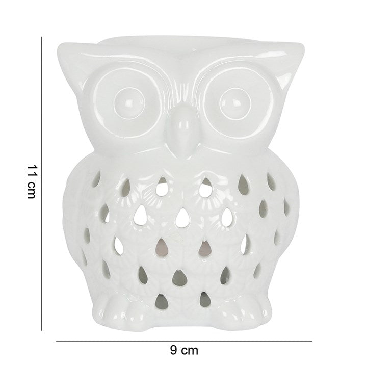 White Ceramic Owl Burner