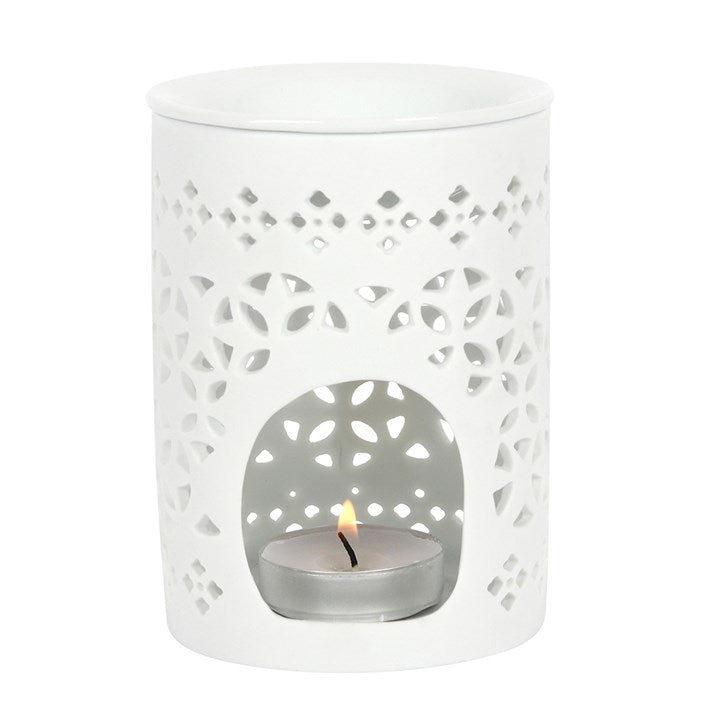 White Matte Cut Out Wax Burner