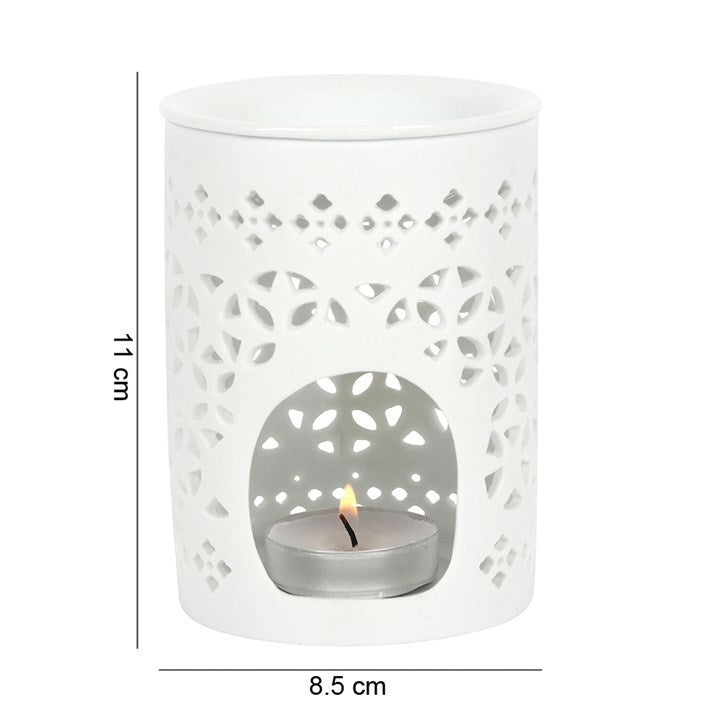 White Matte Cut Out Wax Burner