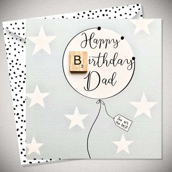 Dad Birthday Scrabble Card