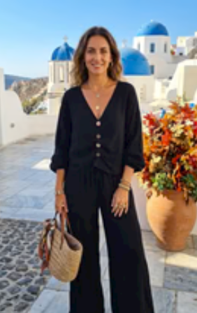 Button Front Ruched Top Lounge Set