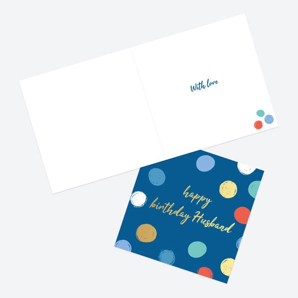 Spotty Husband Birthday Card