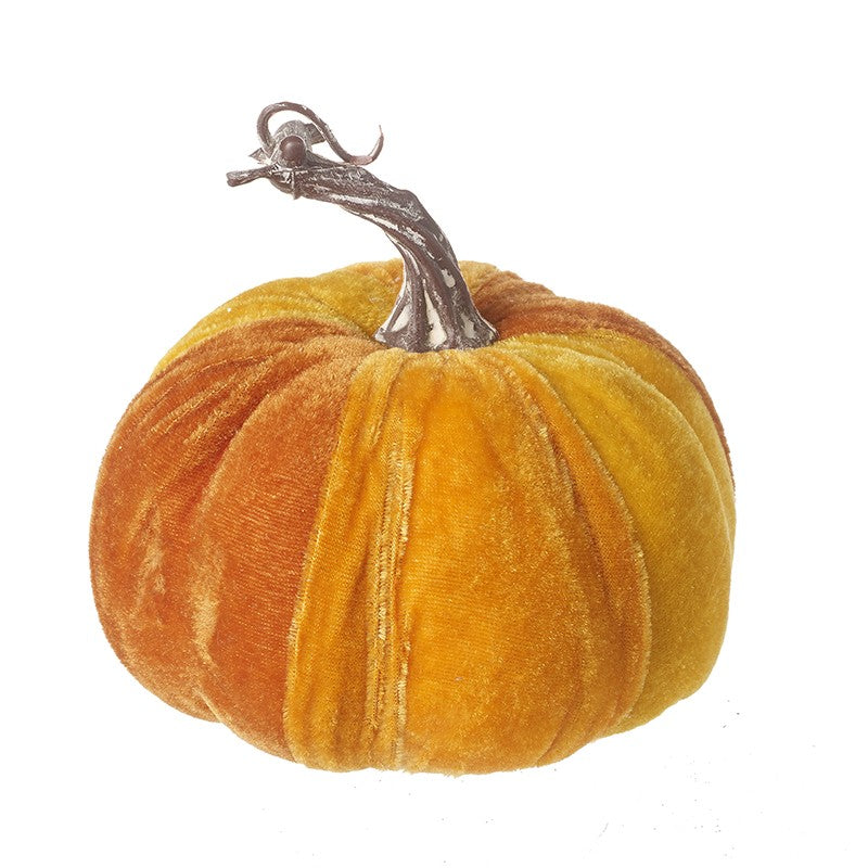 Bright Orange Velvet Pumpkin