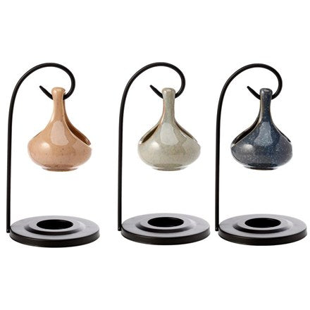 Teardrop Hanging Burner With Metal Stand - Green