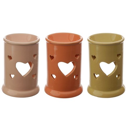Heart Cut Out Wax Burner - Yellow