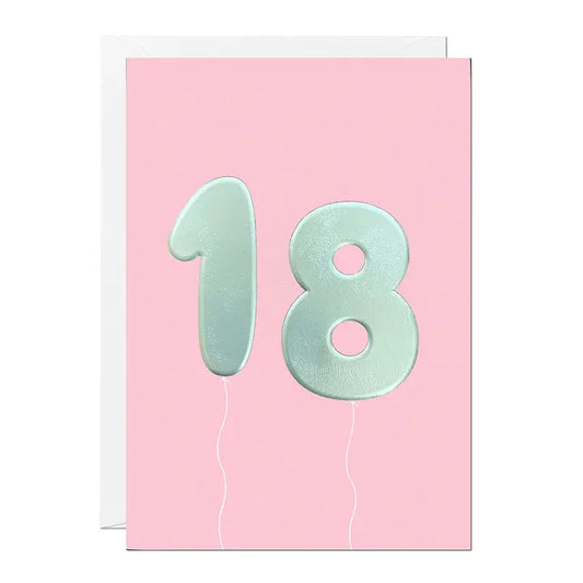 18th Birthday Balloons Card