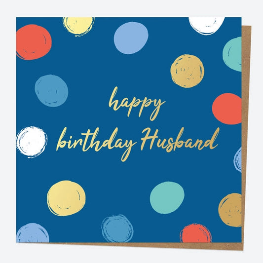 Spotty Husband Birthday Card