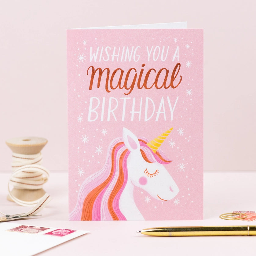 Unicorn Kids Birthday Card