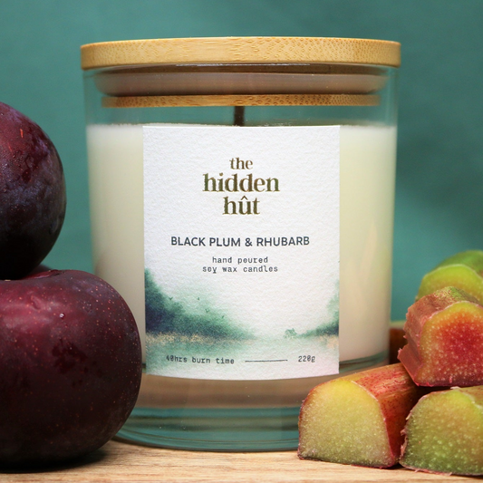 Black Plum & Rhubarb 220g Candle