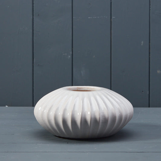 White Ceramic Pot 19cm