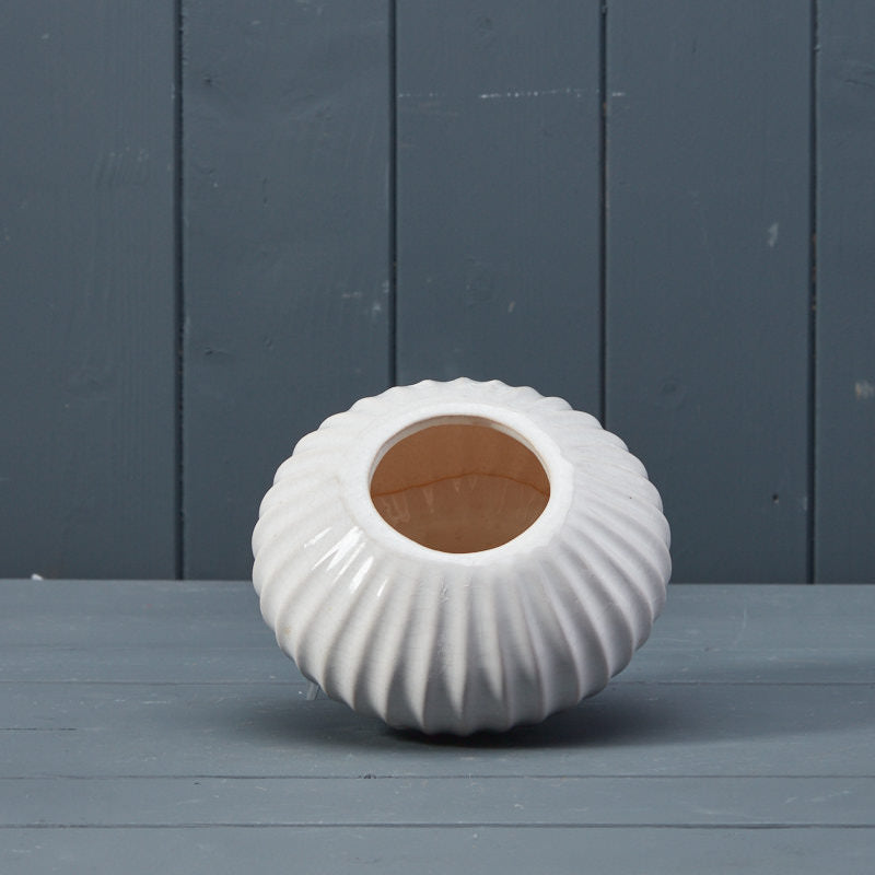 White Ceramic Pot 19cm