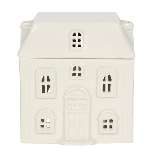 White Ceramic House Wax Burner