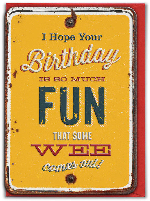 Birthday Wee Comes Out Card