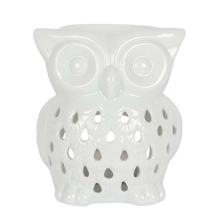 White Ceramic Owl Burner