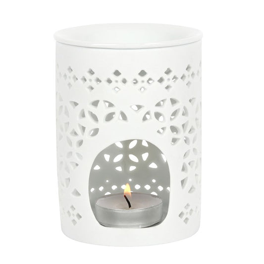 White Matte Cut Out Wax Burner