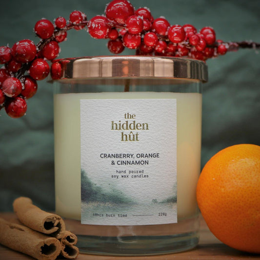 Cranberry, Orange & Cinnamon 220g Candle