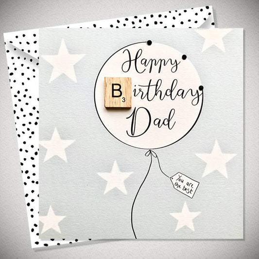 Dad Birthday Scrabble Card