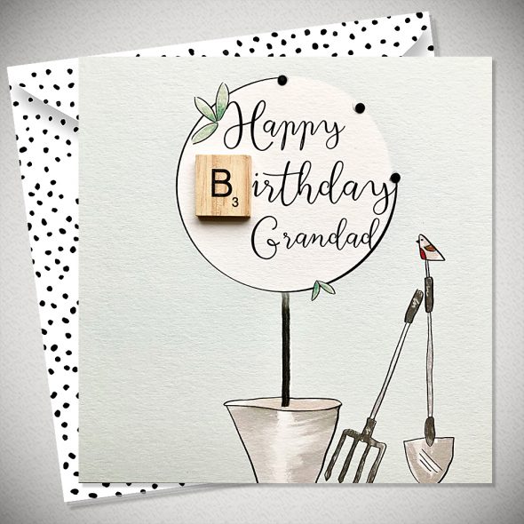 Grandad Scrabble Happy Birthday Card