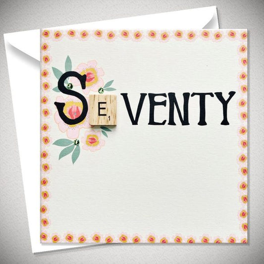 Seventy Scrabble Card