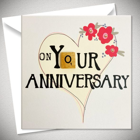On Your Anniversary Scrabble Card