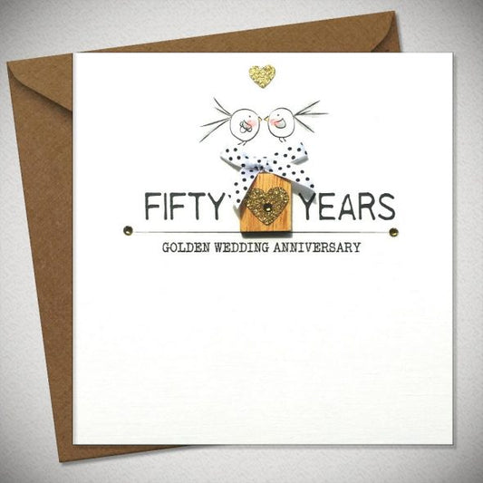 Fifty - Golden Wedding Anniversary Card