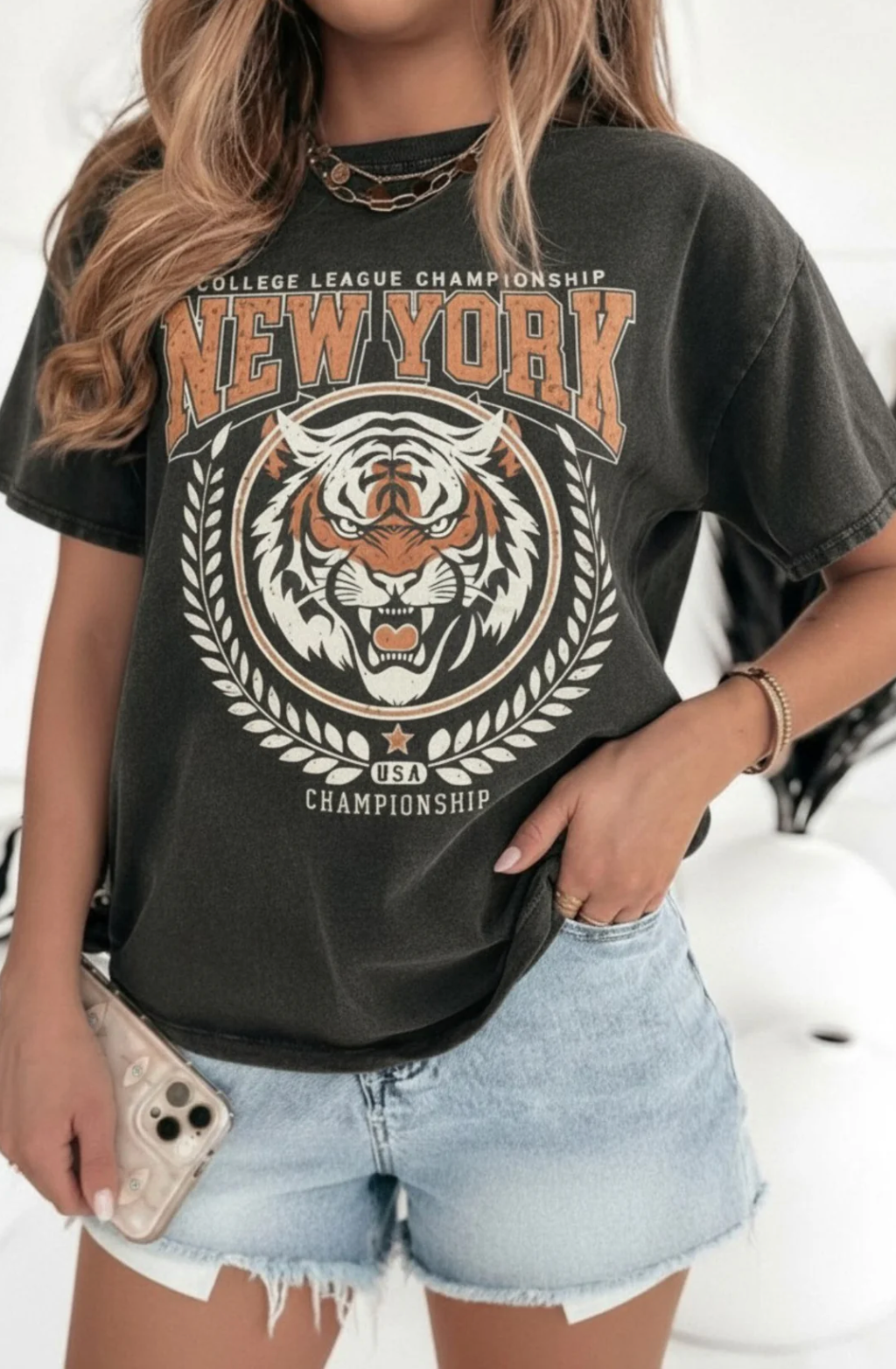 Farah New York Tiger graphic printed T.hirt