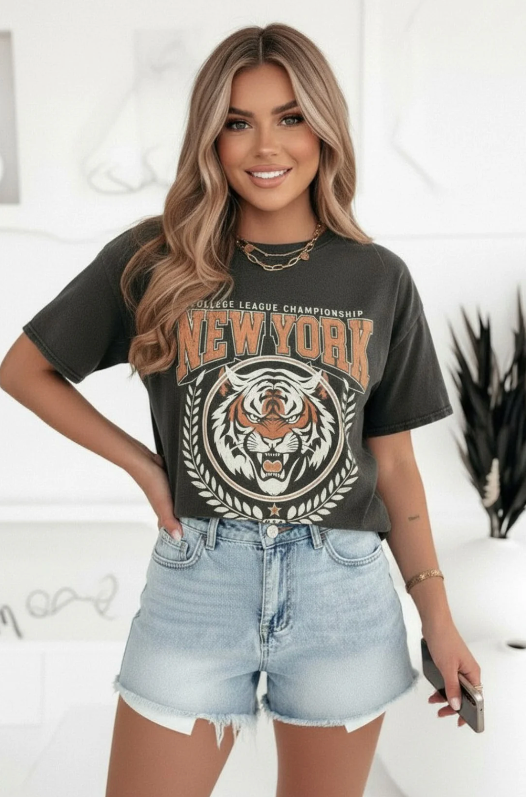 Farah New York Tiger graphic printed T.hirt