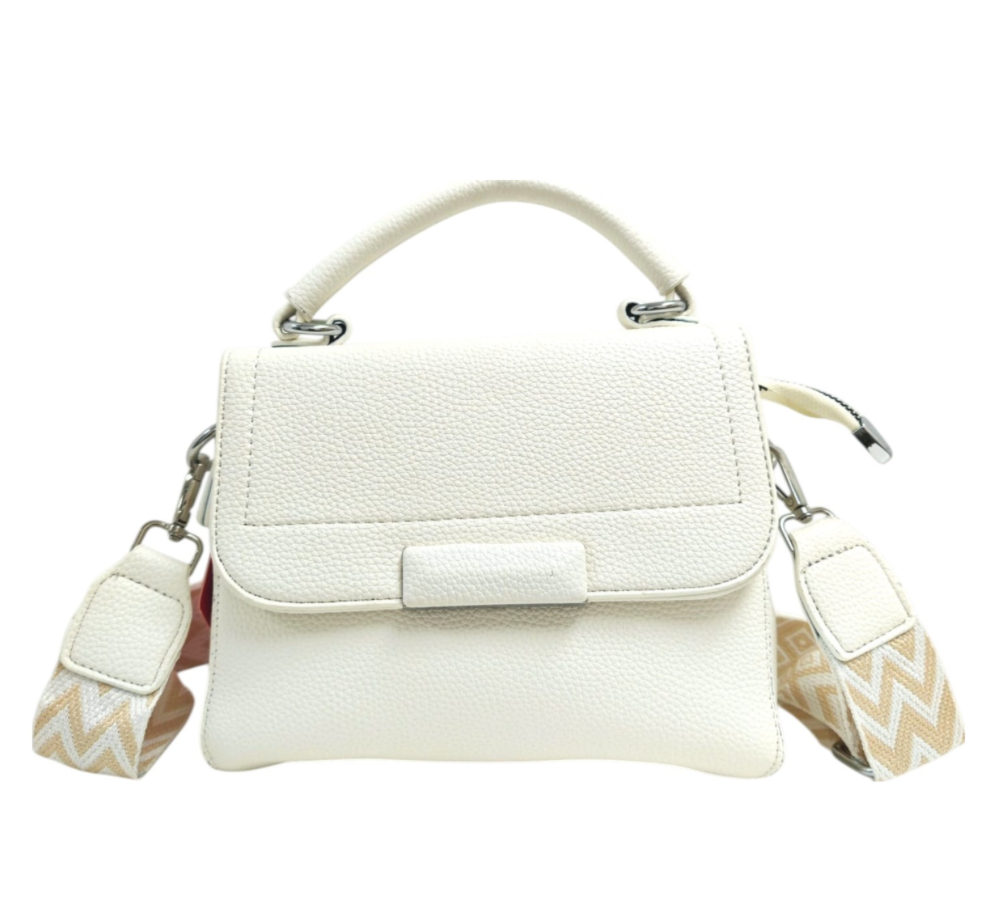 London Soft Pu Silver Hardware Top Handle Bag