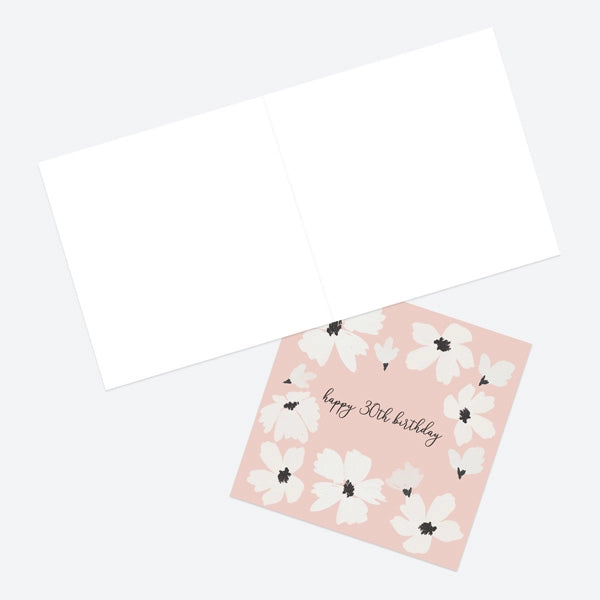 Floral 30th Birthday Card
