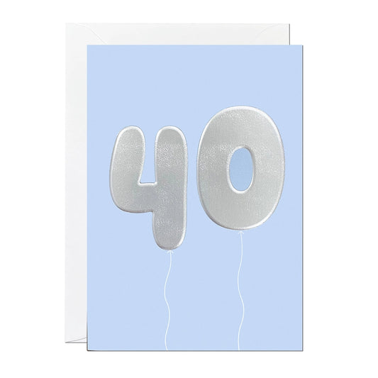 40th Birthday Balloons Card
