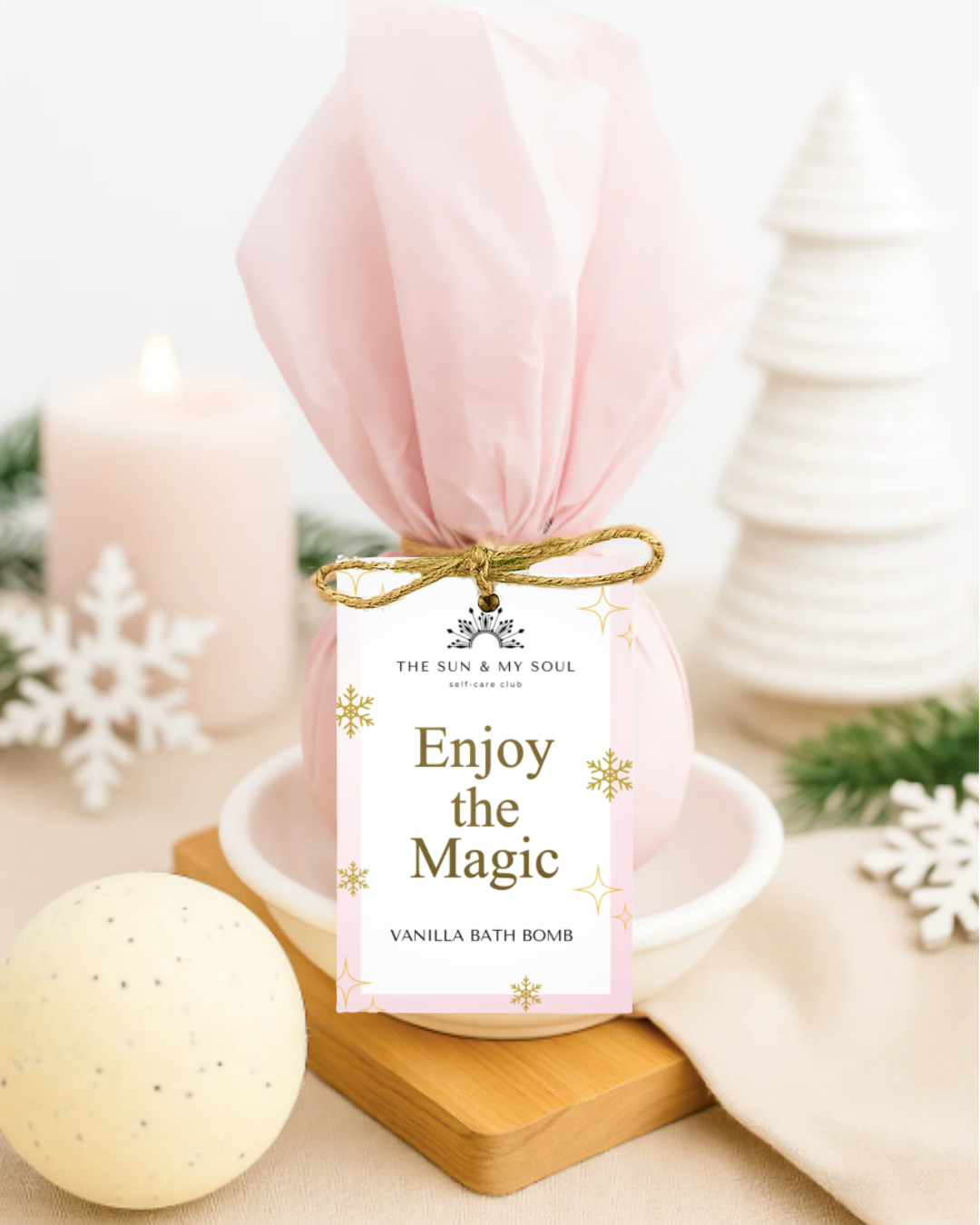 Enjoy The Magic Christmas Vanilla Bath Bomb