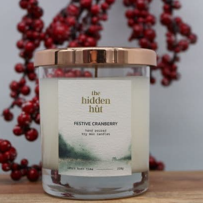 Festive Cranberry 220g Candle