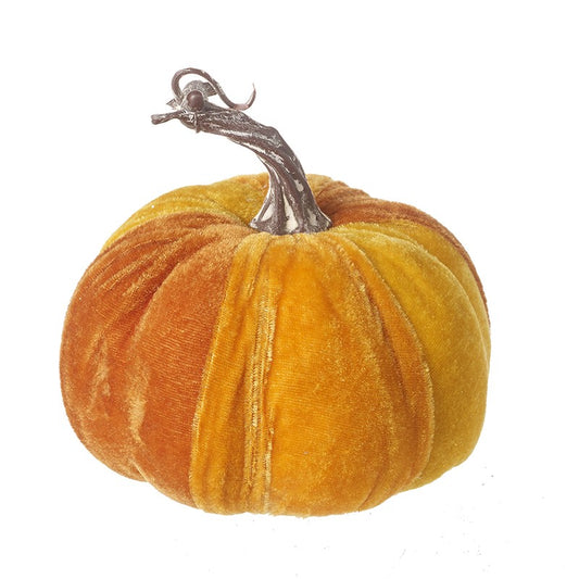 Bright Orange Velvet Pumpkin