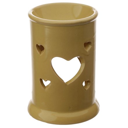 Heart Cut Out Wax Burner - Yellow