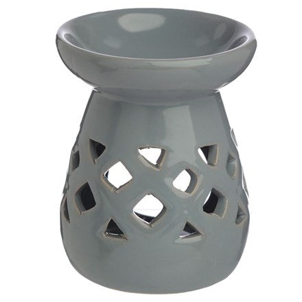 Ceramic Lattice Cut Out Burner - Grey