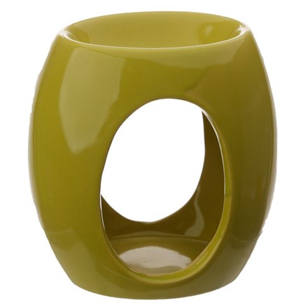 Oval Ceramic Burner - Olive Green