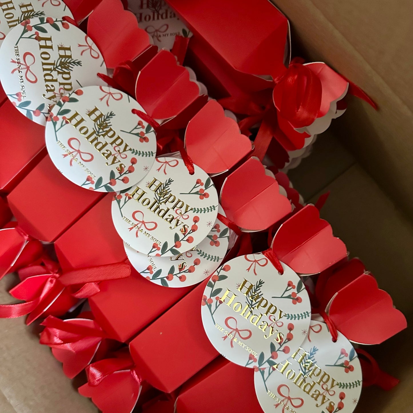 Happy Holidays Christmas Cracker Bath Bomb Set